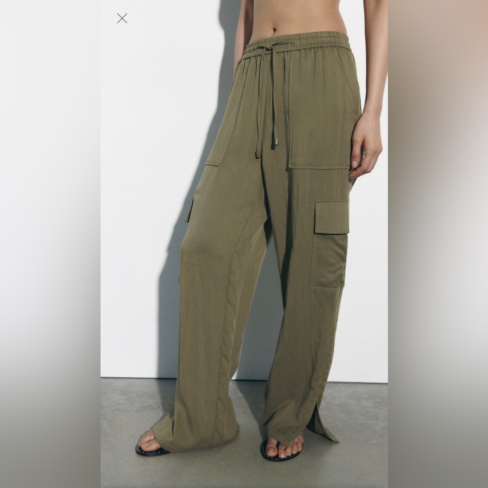 ZARA FULL LENGTH CARGO TROUSERS